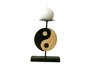 Kerzenständer Yin Yang aus Holz und Metall inkl. Kerze