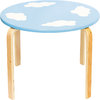 Kindertisch aus Holz Himmel- mit Wolkenmuster - TABLE BLEU - Kindermöbel Ulysse 9014