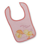 Baby Mädchen Klettlätzchen Entchen rosa - Nursery Time BW-104-706