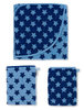 3er Sparset Kapuzenbadetuch 80x80cm + 2 Waschhandschuhe blau Sterne STERNTALER 7101692