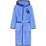 Gr.110/116 - blau - Smithy Kinderbademantel "blauer Elefant" aus Baumwolle