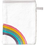 Smithy Wisch & Weg Waschhandschuh weiß Regenbogen aus Baumwolle