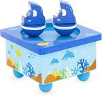 Spieluhr Delfine aus Holz - music box Delfine Ozean Ulysse 3997