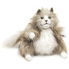 Folkmanis Handpuppe Pummelige Katze - Fluffy Cat 36cm 2566 --FM03+FM19