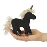Folkmanis Fingerpuppe Einhorn - Mini Black Unicorn 2797