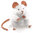 Folkmanis Handpuppe Weiße Maus - White Mouse 2219